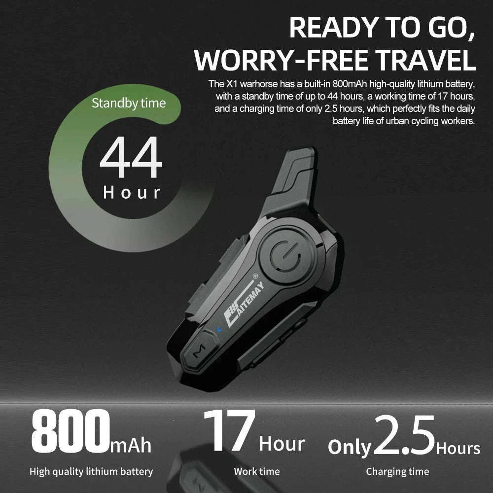 Motorcycle Helmet Bluetooth Intercom Headset X1 PLUS-1PC Soft Helmet
