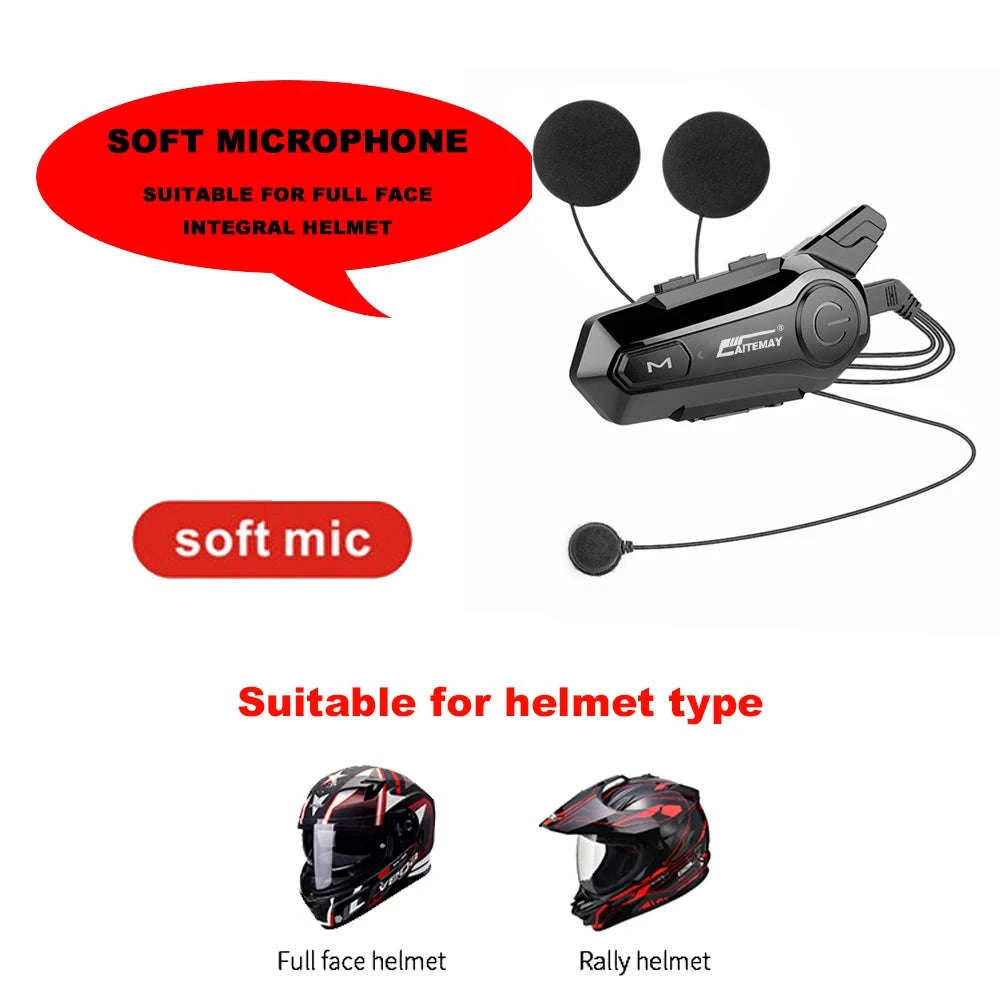 Motorcycle Helmet Bluetooth Intercom Headset X1 PLUS-1PC Soft Helmet