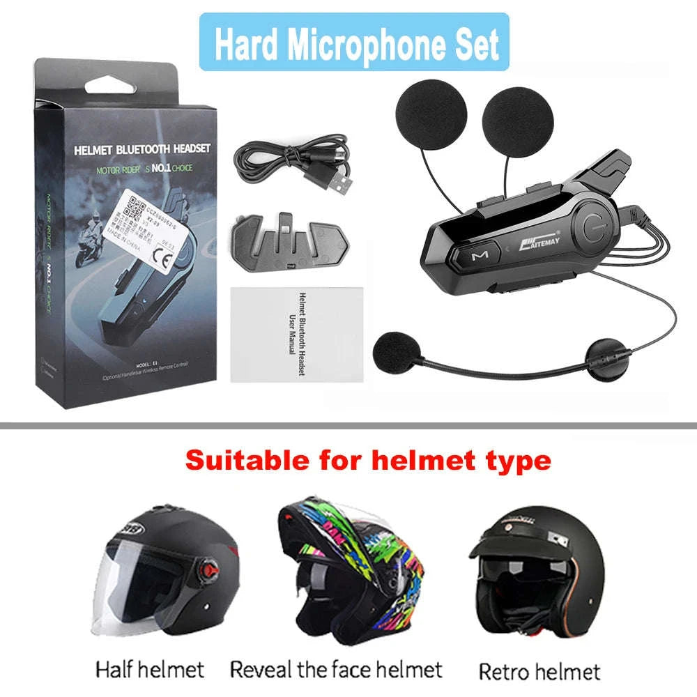 Motorcycle Helmet Bluetooth Intercom Headset X1 PLUS-1PC Soft Helmet