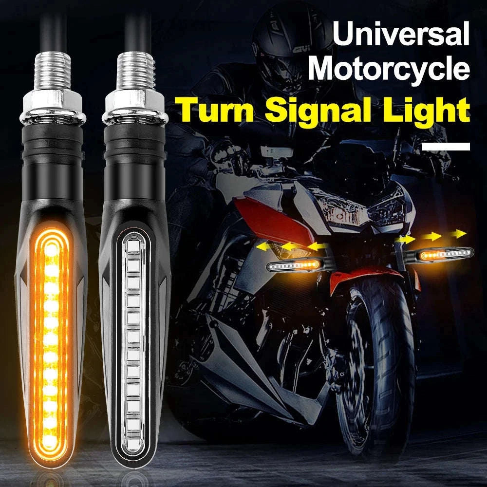 Motorcycle LED Turn Signal & Brake Light Kit-2PCS Flowing Yellow
