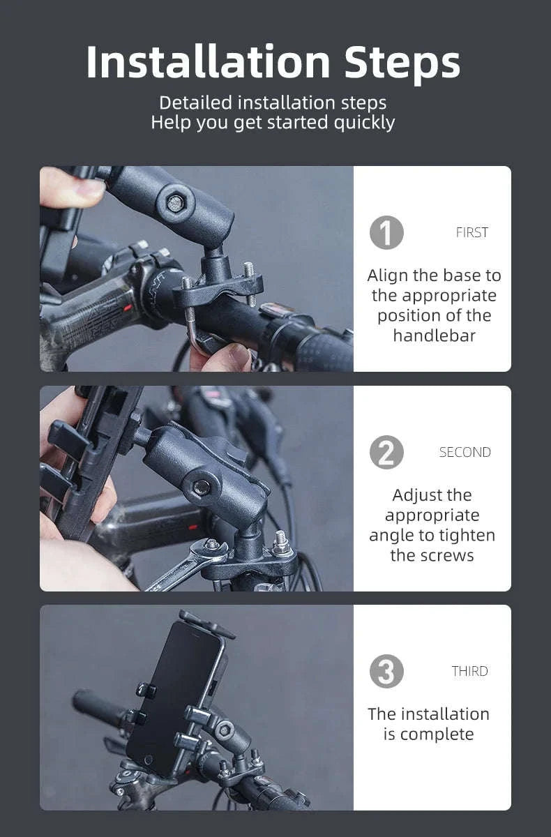 Motorcycle Phone Holder with Shock Absorption-25210011001