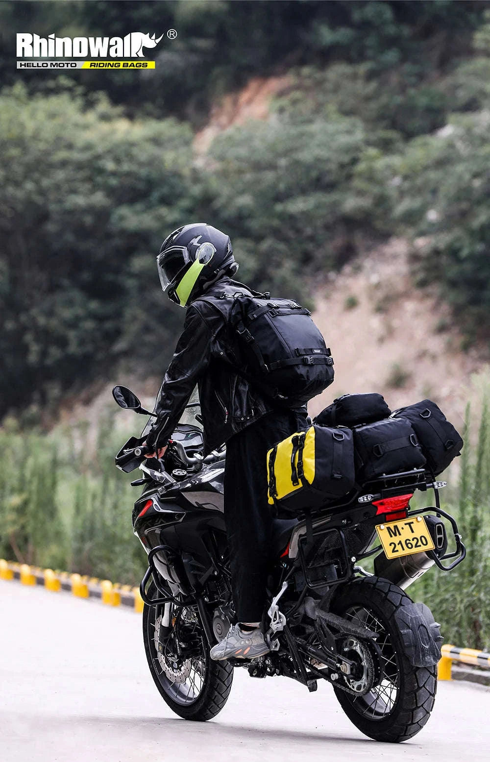 Motorcycle Rear Seat Bag Waterproof Luggage Pack-Black 10L / france