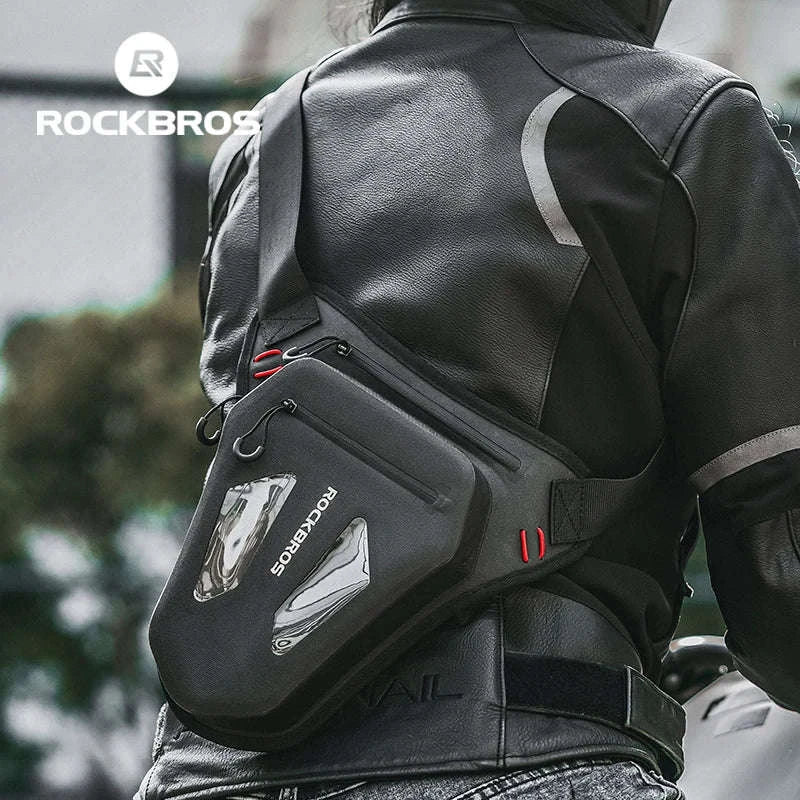 Motorcycle Reflective Leg Bag Adjustable Waist & Crossbody Pack-AS-081-1