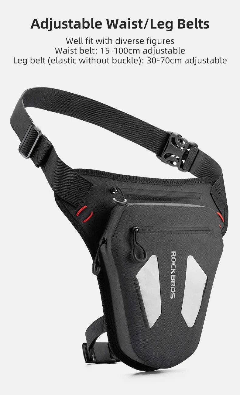 Motorcycle Reflective Leg Bag Adjustable Waist & Crossbody Pack-AS-081-1