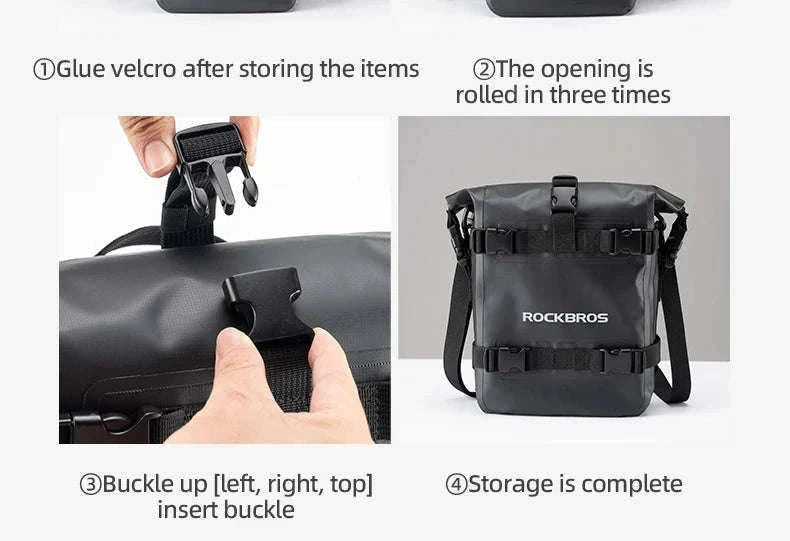 Motorcycle Saddle Bag 5L Waterproof Crash Bar Storage Pack-AS-095-1(5-7L)