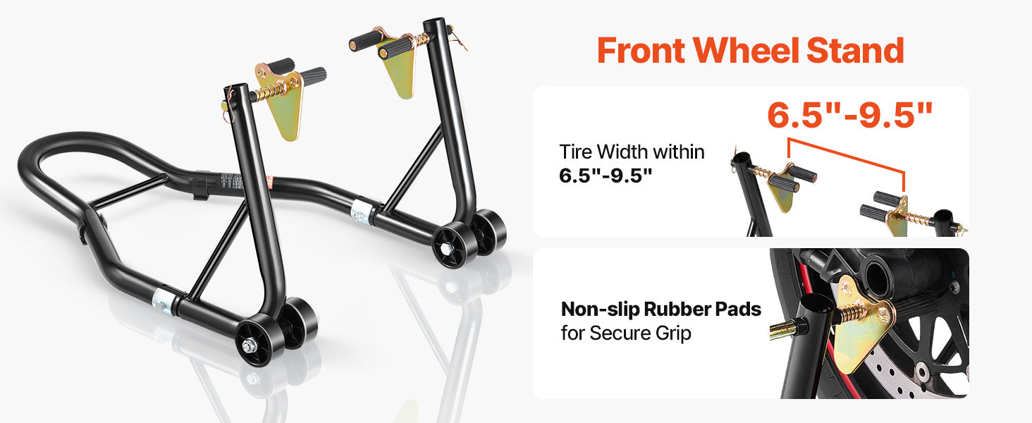 Support de levage avant et arrière pour moto, combo robuste 850 lb