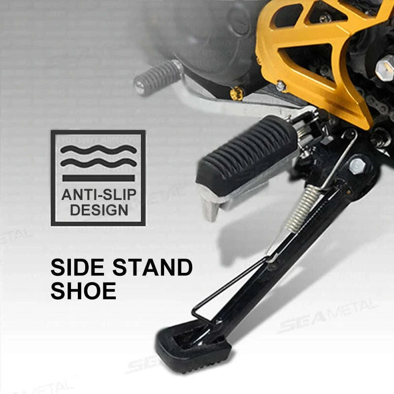 Motorcycle Stand Pad Kickstand Support Pad-BLACK 1PC