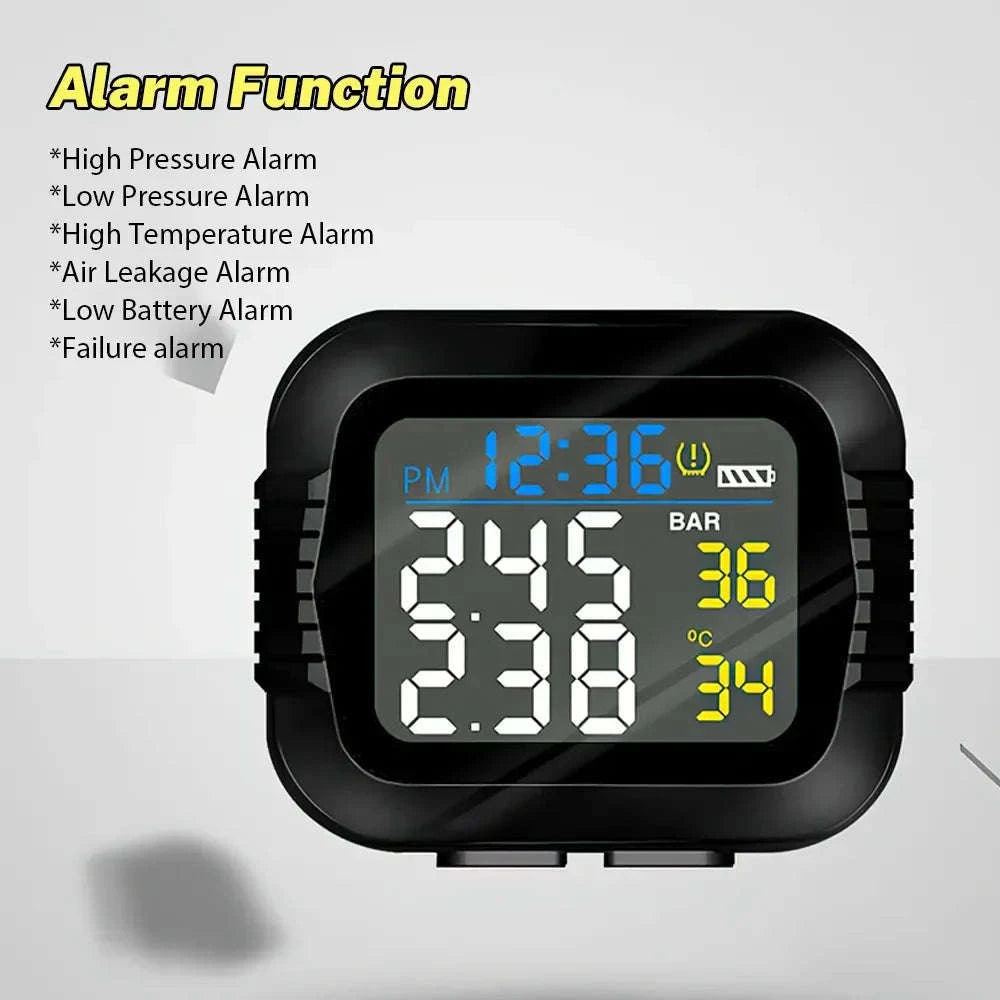 Motorcycle Tire Pressure Monitor-Black