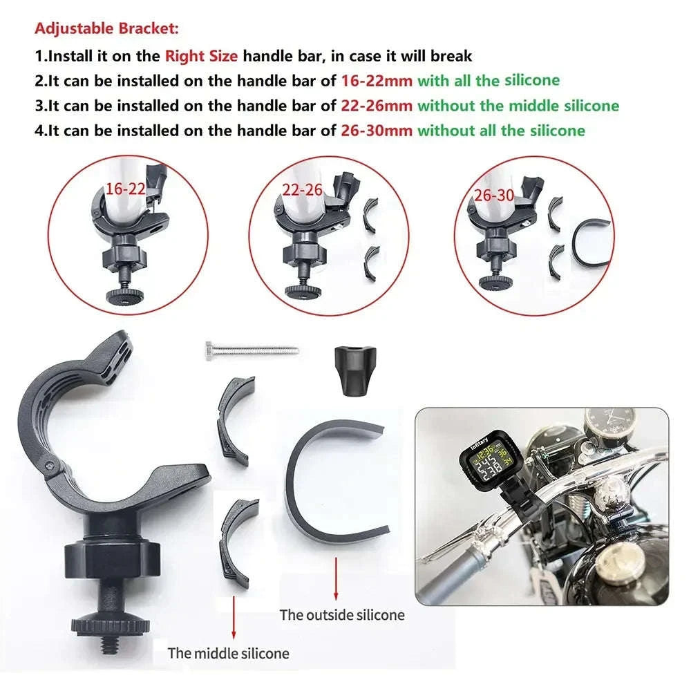 Motorcycle Tire Pressure Monitor-Black