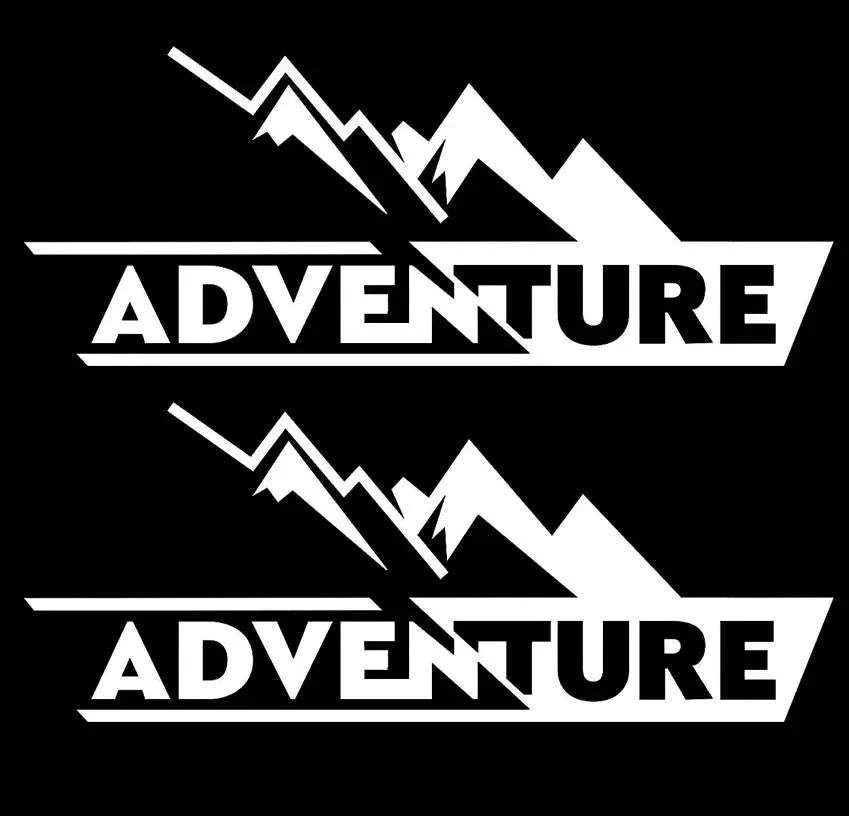 Motorcycle Top Box Reflective Adventure Stickers-2pcs-silver