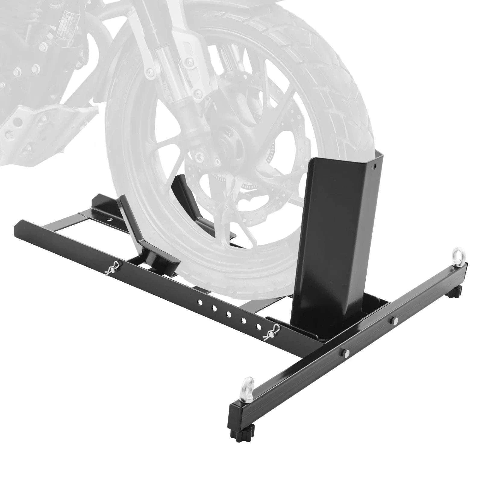 Motorcycle Wheel Chock Upright 1800 lb Adjustable Steel Stand-3 Adjustable Holes / france