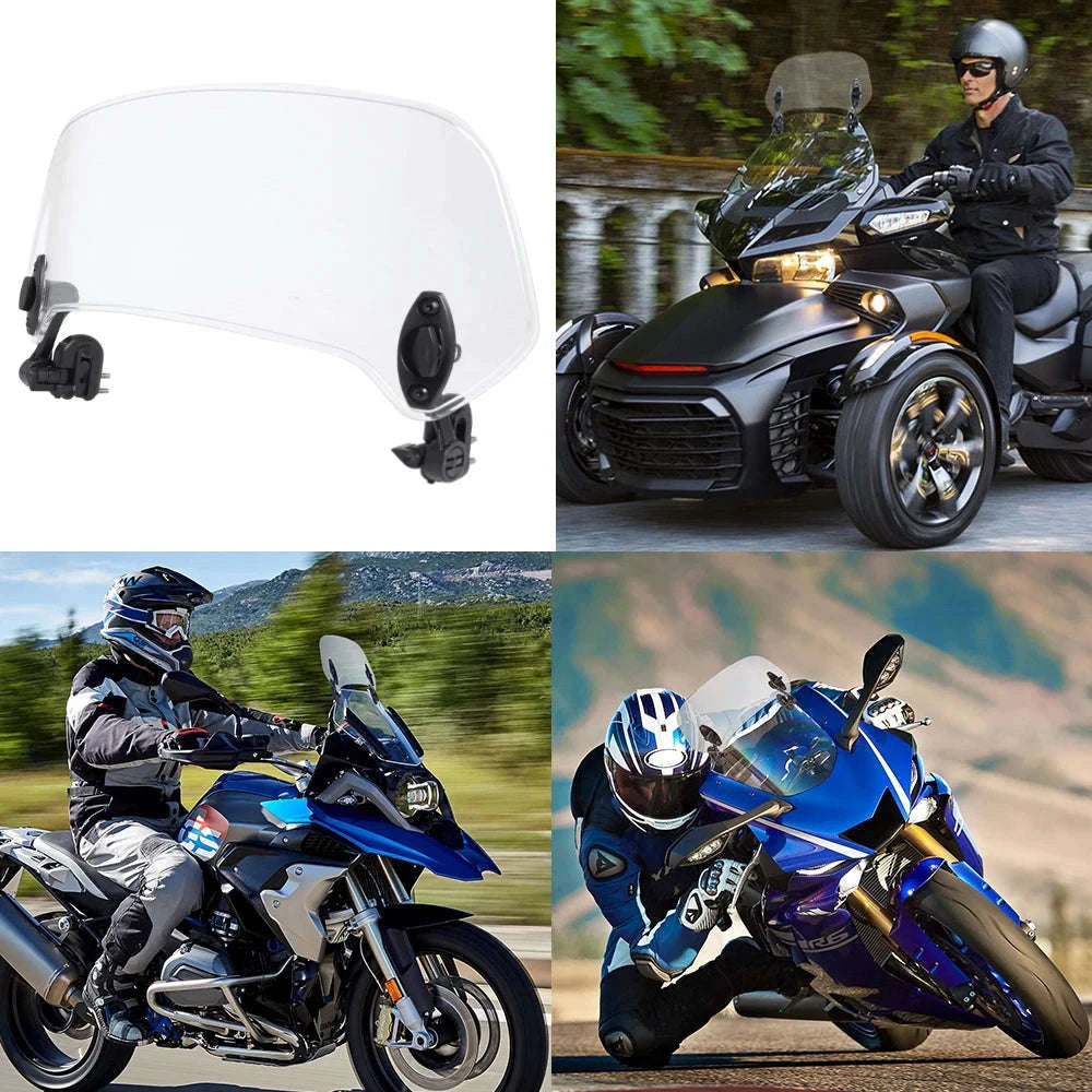 Motorcycle Windshield Extension Spoiler for Enhanced Wind Protection-big size