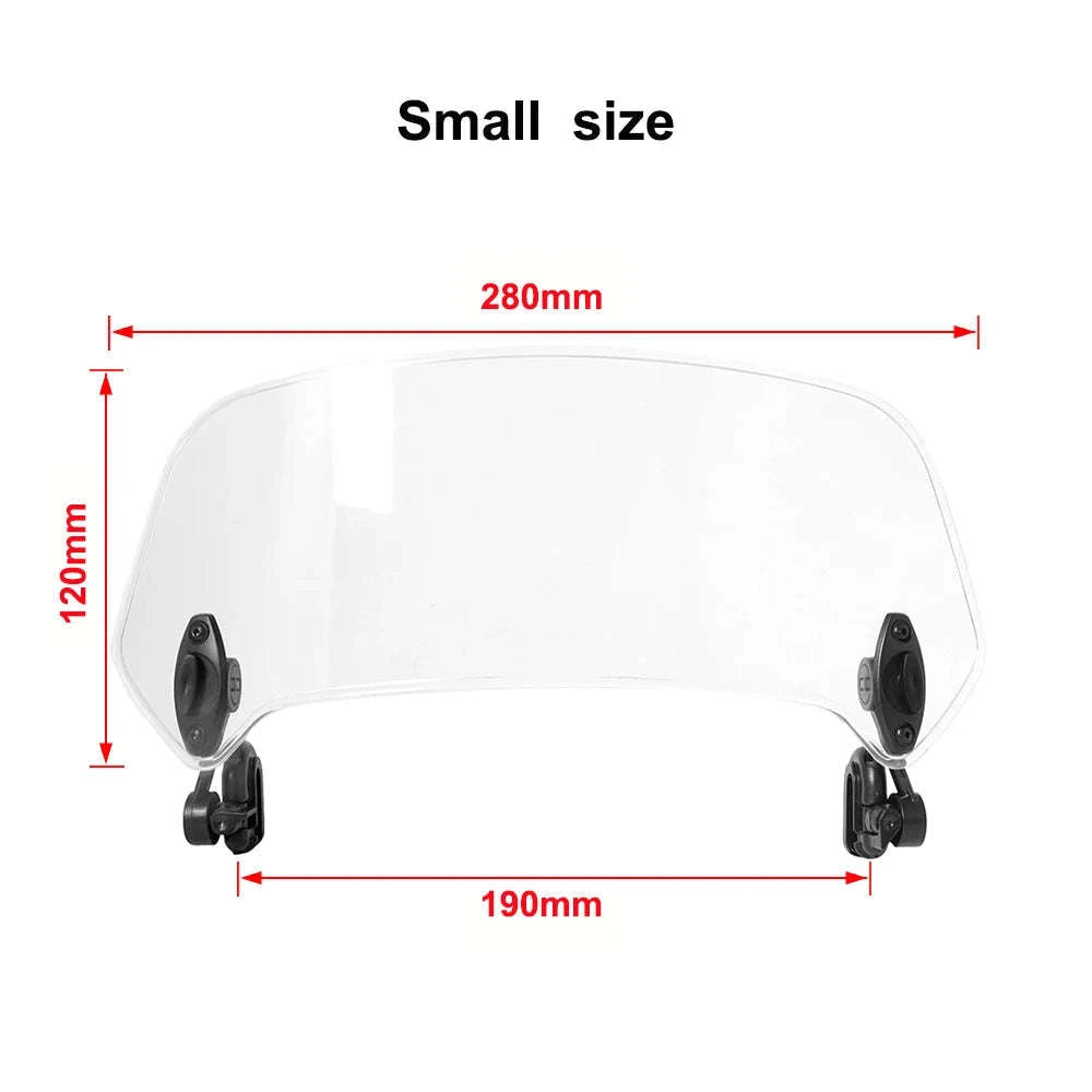 Motorcycle Windshield Extension Spoiler for Enhanced Wind Protection-big size