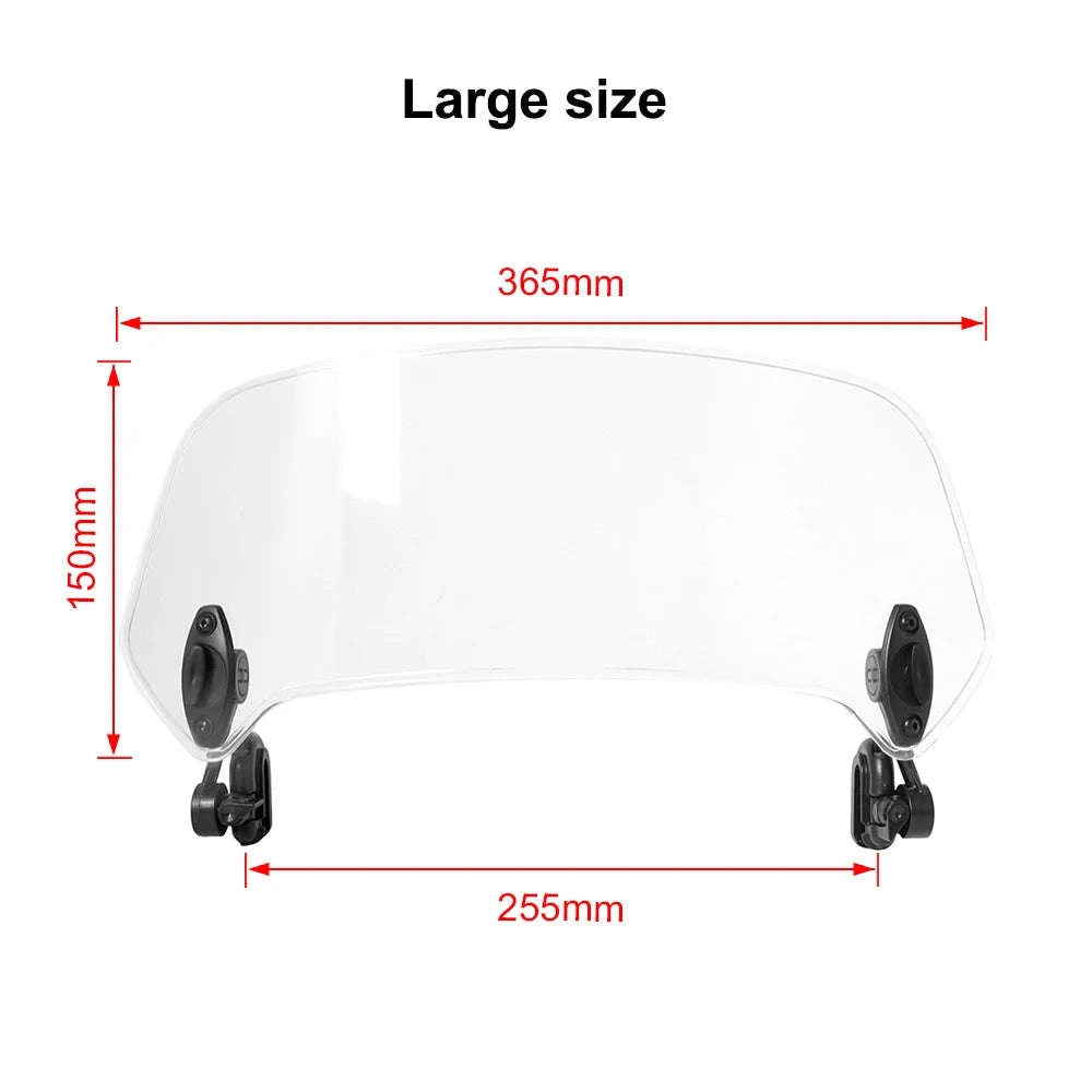 Motorcycle Windshield Extension Spoiler for Enhanced Wind Protection-big size