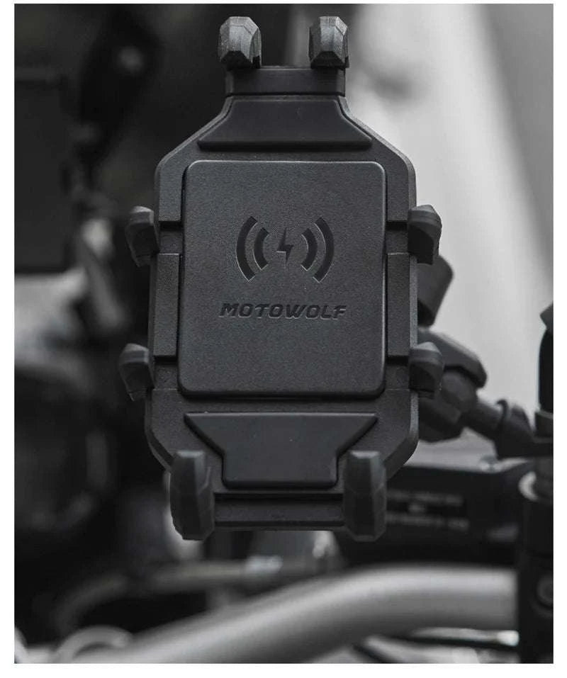 Motorcycle Wireless Charging Phone Mount with 360° Rotation Holder-Charging - mirror