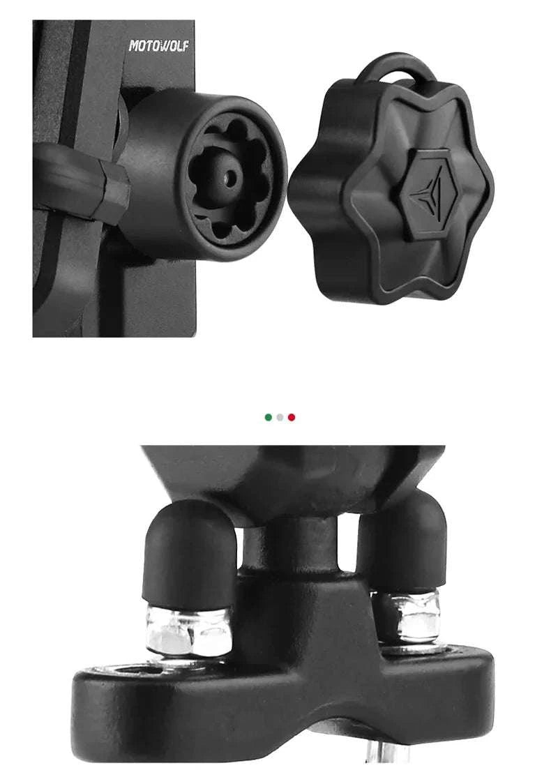 Motorcycle Wireless Charging Phone Mount with 360° Rotation Holder-Charging - mirror