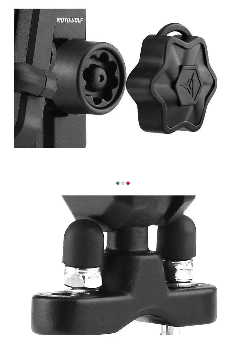 Motorcycle Wireless Charging Phone Mount with 360° Rotation Holder-Charging - mirror