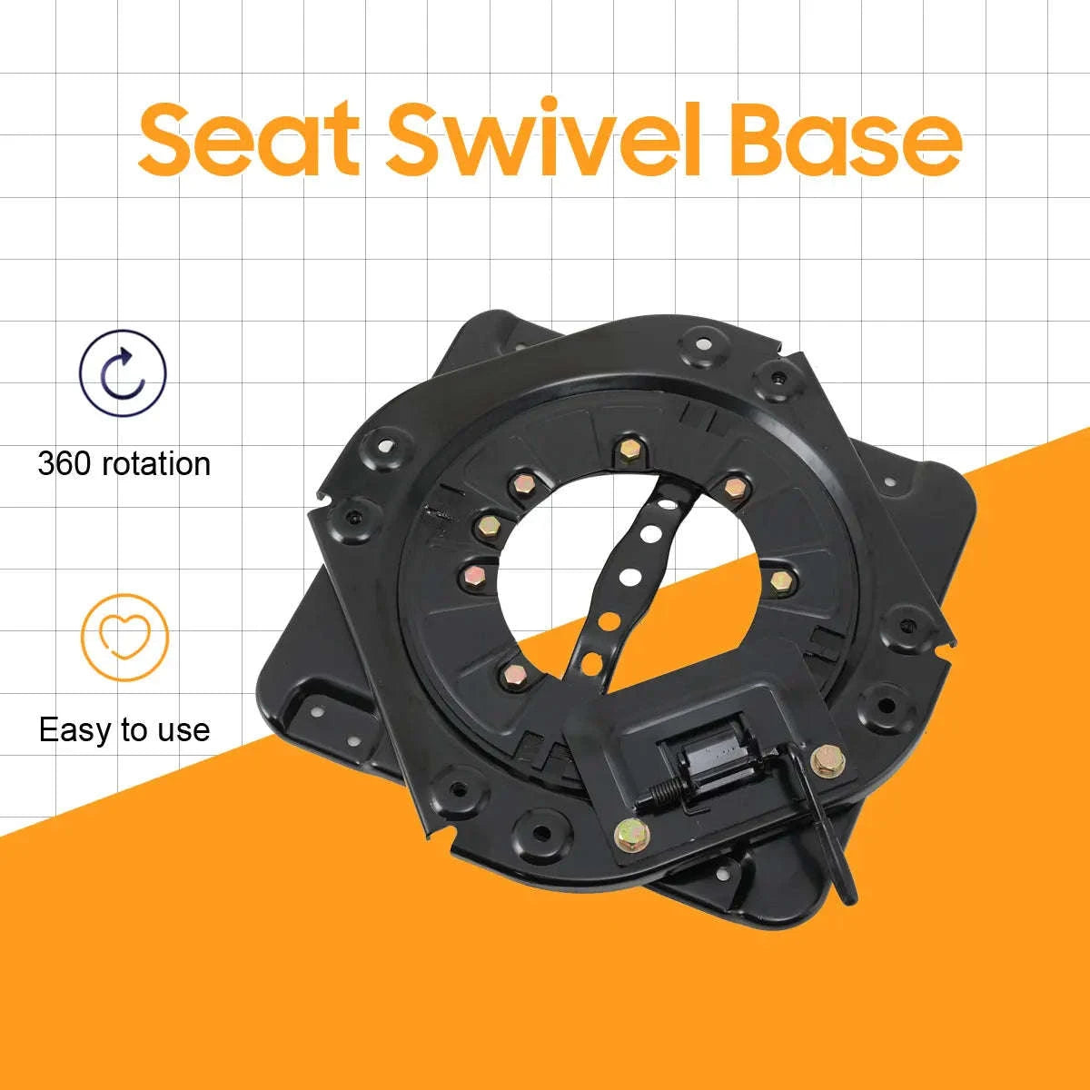 Motorhome Seat Swivel Turntable-black / Germany