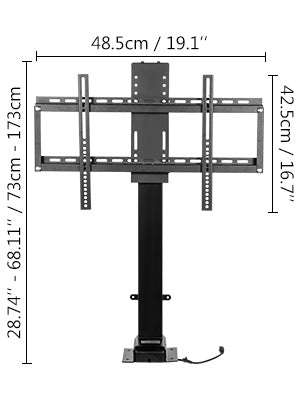 Motorized TV Lift Stand with Remote, Adjustable Height 42.3"–73.8"-20in 500mm Stroke / other / spain