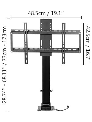 Motorized TV Lift Stand with Remote, Adjustable Height 42.3"–73.8"