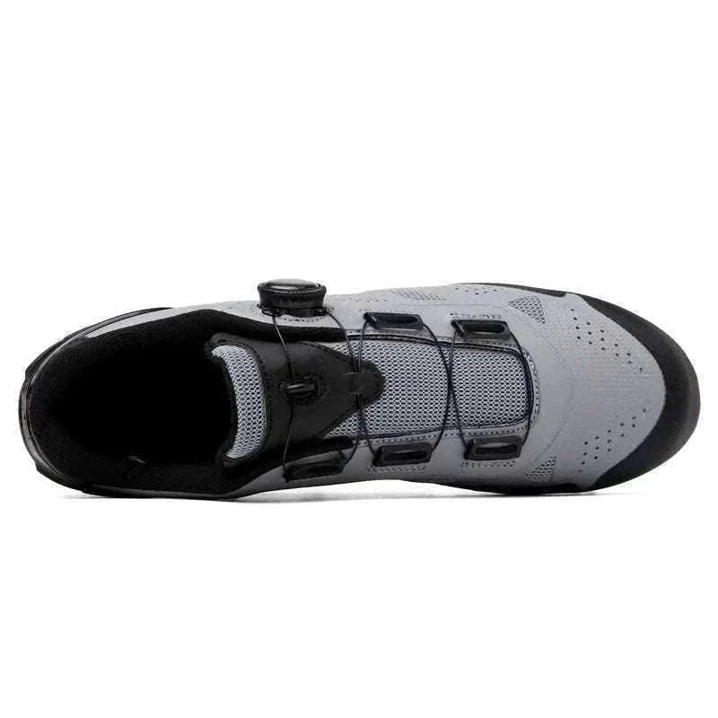 Mountain Bike Cycling Shoes Breathable Lace-Up MTB Sneakers-GreyMTB / 37