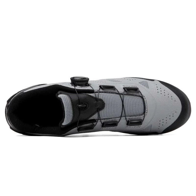 Mountain Bike Cycling Shoes Breathable Lace-Up MTB Sneakers-GreyMTB / 37