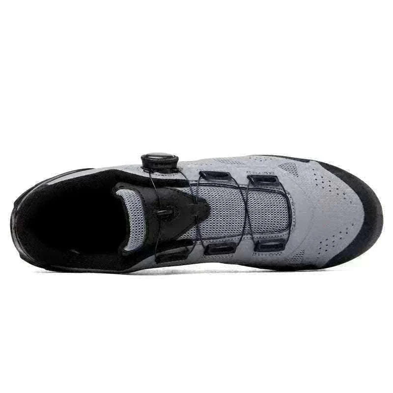 Mountain Bike Cycling Shoes Breathable Lace-Up MTB Sneakers-GreyMTB / 37