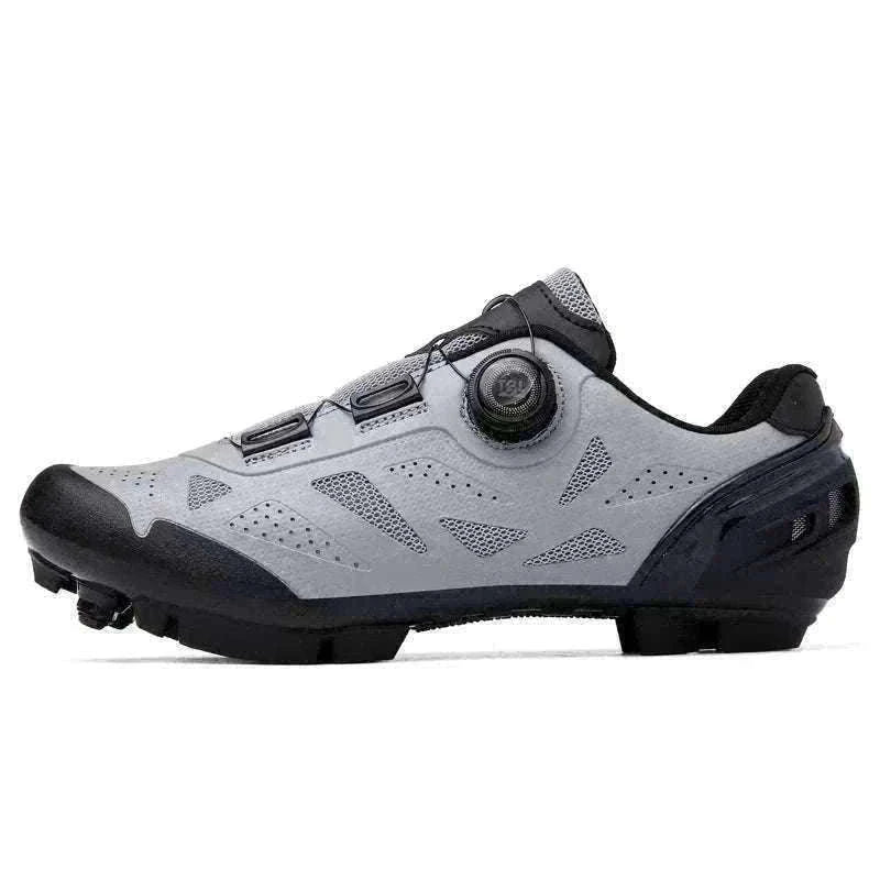 Mountain Bike Cycling Shoes Breathable Lace-Up MTB Sneakers-GreyMTB / 37