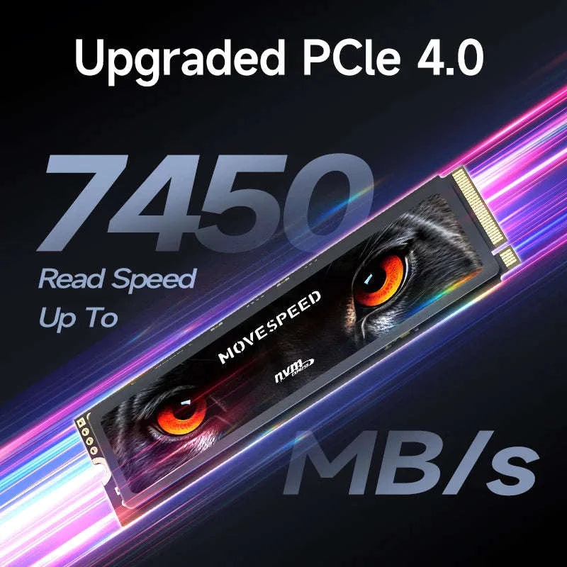 MOVESPEED PCIe 4.0 NVMe M.2 7450MB/s SSD-7500Mbps 1TB / spain