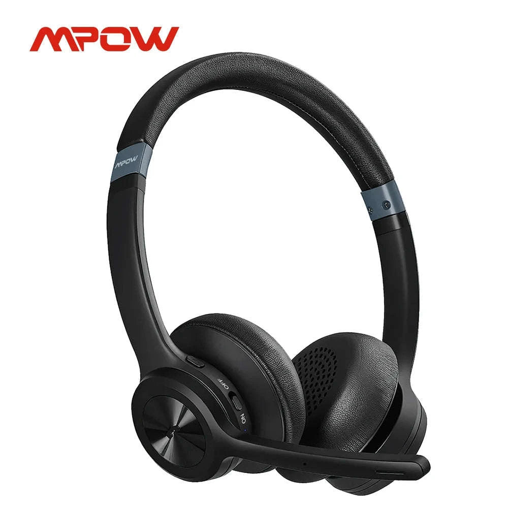Mpow HC9 Bluetooth 5.3 Headset with Noise‑Cancelling Microphone-Black / Australia