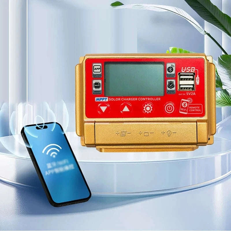 MPPT Solar Panel Charge Controller with Bluetooth and USB-Only bluetooth / 30A