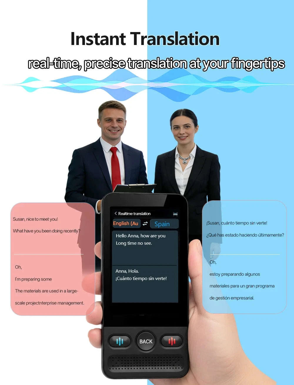 MSAI T13 AI Translator with 160-Language Support-T13
