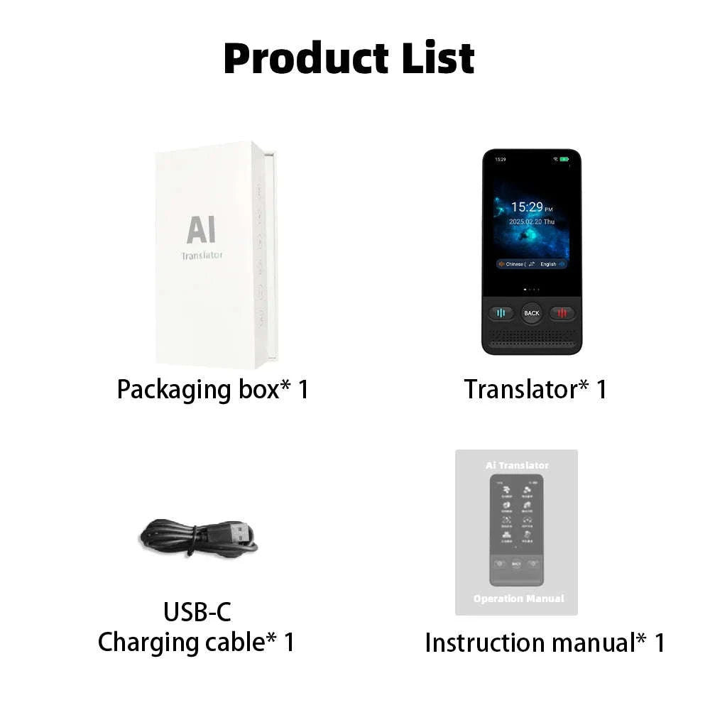 MSAI T13 AI Translator with 160-Language Support-T13