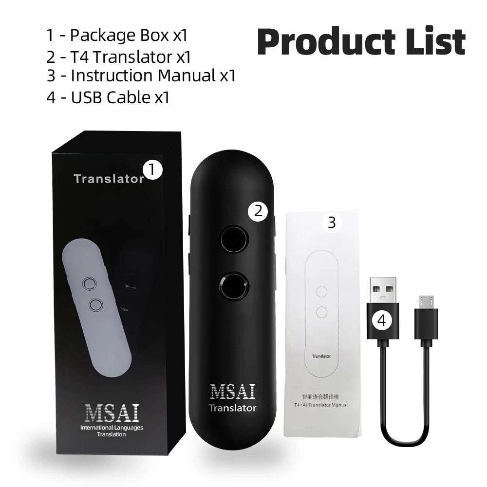 MSAI T4 Smart Voice Translator with 131 Languages-New T4 pro