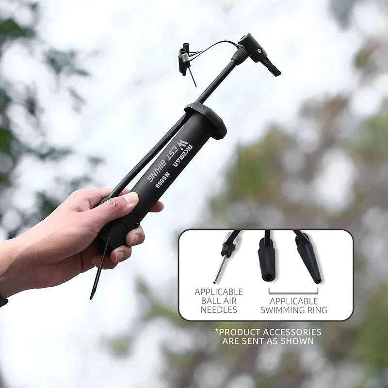 MTB Bicycle Pump 80 PSI Manual Floor Inflator-black