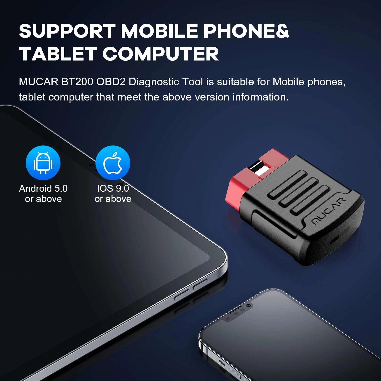 MUCAR BT200/BT200 Pro OBD2 Diagnostic Scanner for All Cars-BT200 Pro / Russian Federation