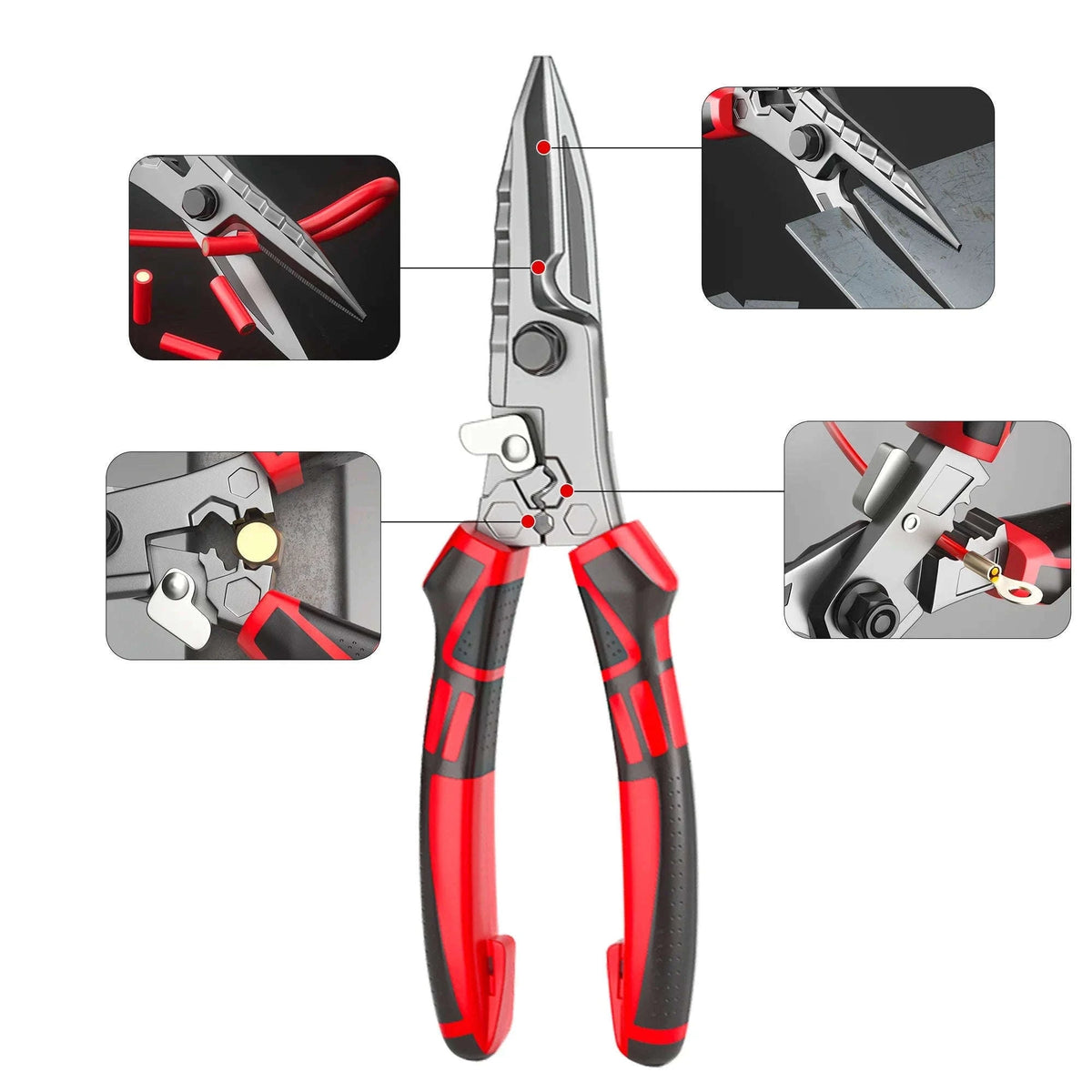 Multi-Function Electrician Scissors with Wire Cutter, Crimper & Wrench-1 pc / China Mainland