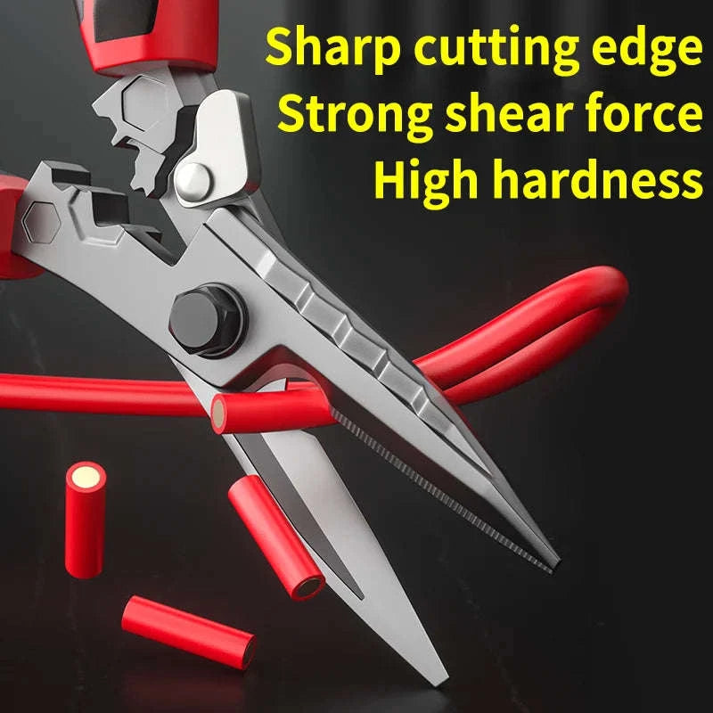 Multi-Function Electrician Scissors with Wire Cutter, Crimper & Wrench-1 pc / China Mainland
