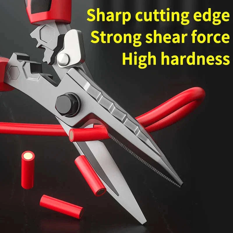 Multi-Function Electrician Scissors with Wire Cutter, Crimper & Wrench-1 pc / China Mainland