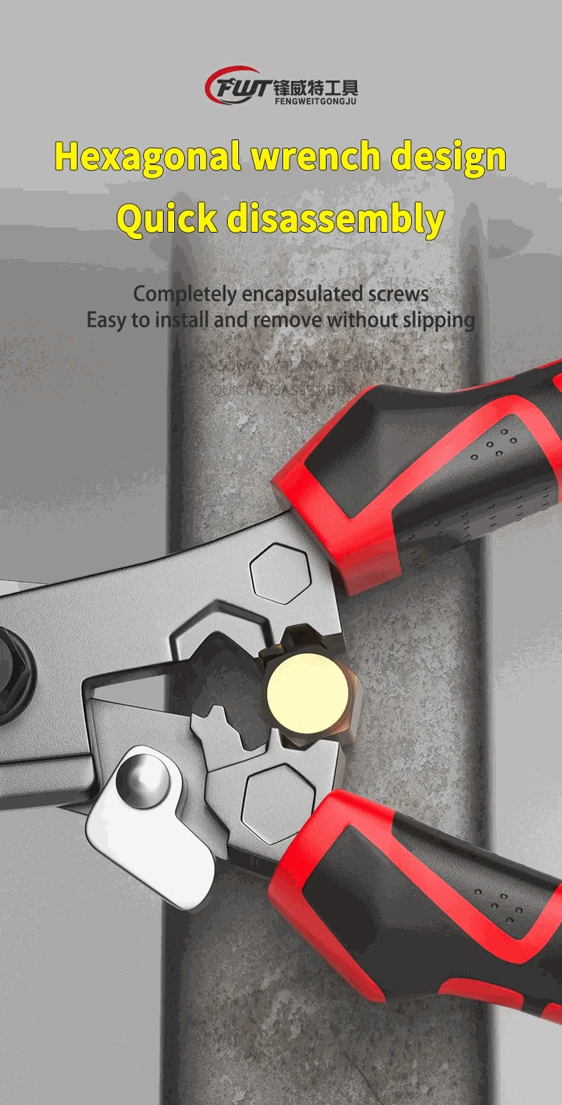 Multi-Function Electrician Scissors with Wire Cutter, Crimper & Wrench-1 pc / China Mainland