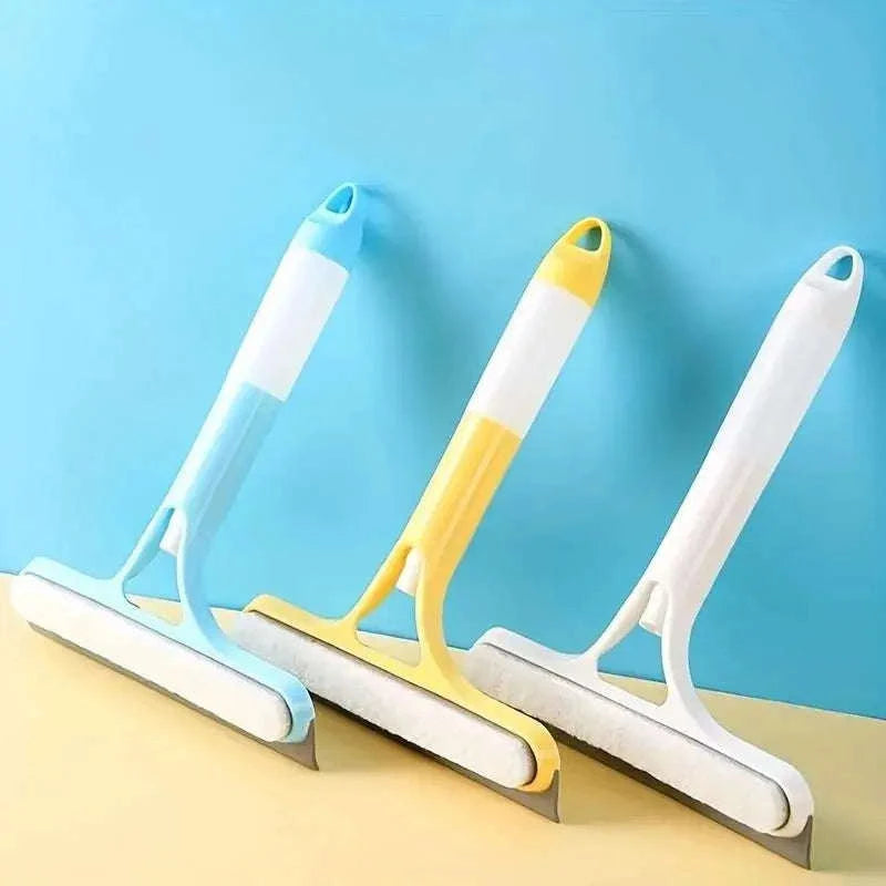 Multi-Function Glass Wiper Brush – Built‑In Spray System for Streak‑Free Cleaning-White