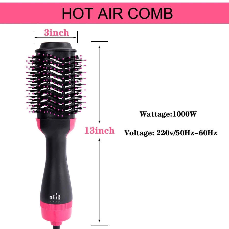 Multi-Function Hair Dryer Brush 4 in 1 Hot Air Styler-Black / AU Plug