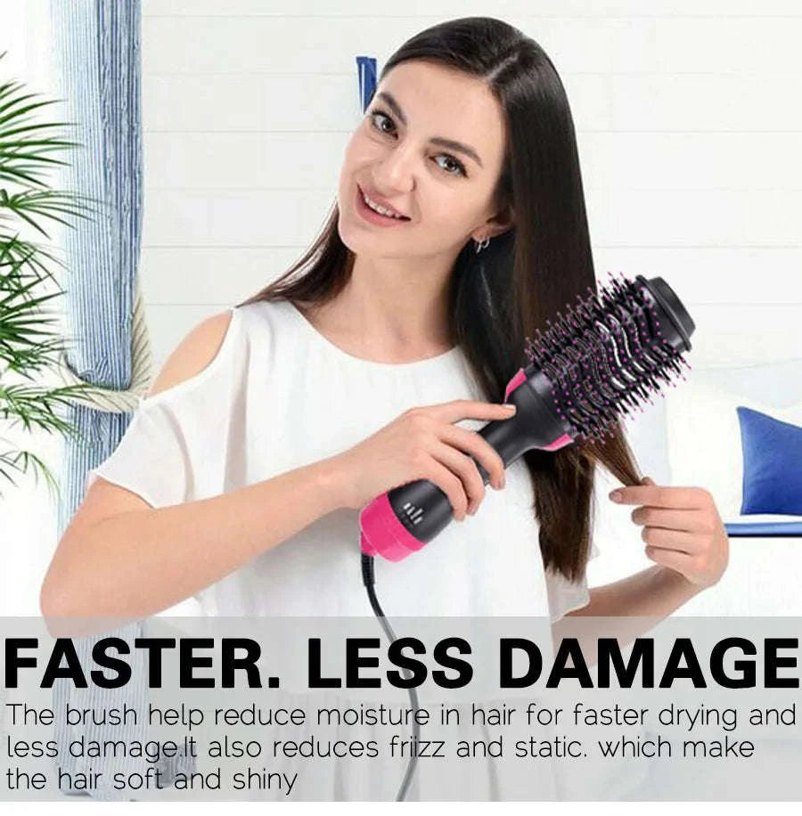 Multi-Function Hair Dryer Brush 4 in 1 Hot Air Styler-Black / AU Plug