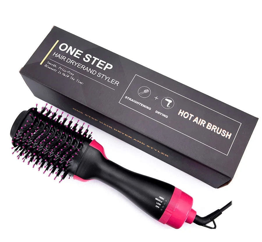 Multi-Function Hair Dryer Brush 4 in 1 Hot Air Styler-Black / AU Plug