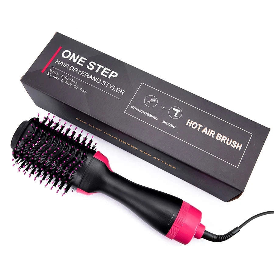 Multi-Function Hair Dryer Brush 4 in 1 Hot Air Styler-Black / AU Plug