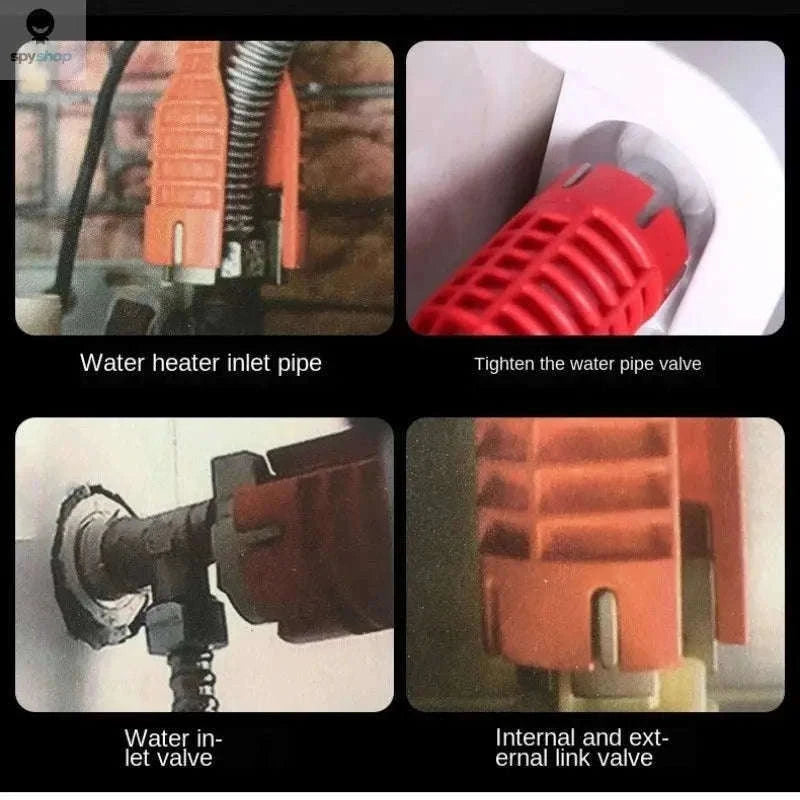 Multi-Functional Sanitary Wrench for Tight Plumbing Spaces-Red