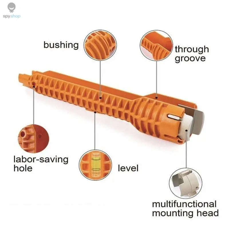 Multi-Functional Sanitary Wrench – Versatile Plumbing Tool for Tight Spaces-Red