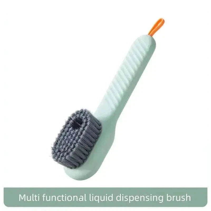 Multi Functional Shoe Brush with Liquid Dispensing Head-White