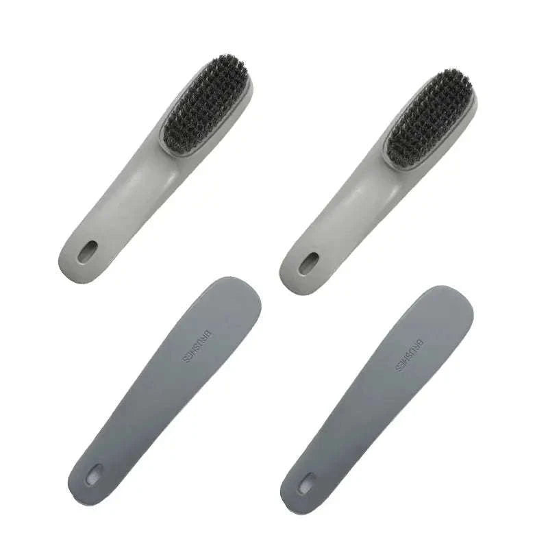 Multi‑Functional Shoe Cleaning Brush-Red-4pcs