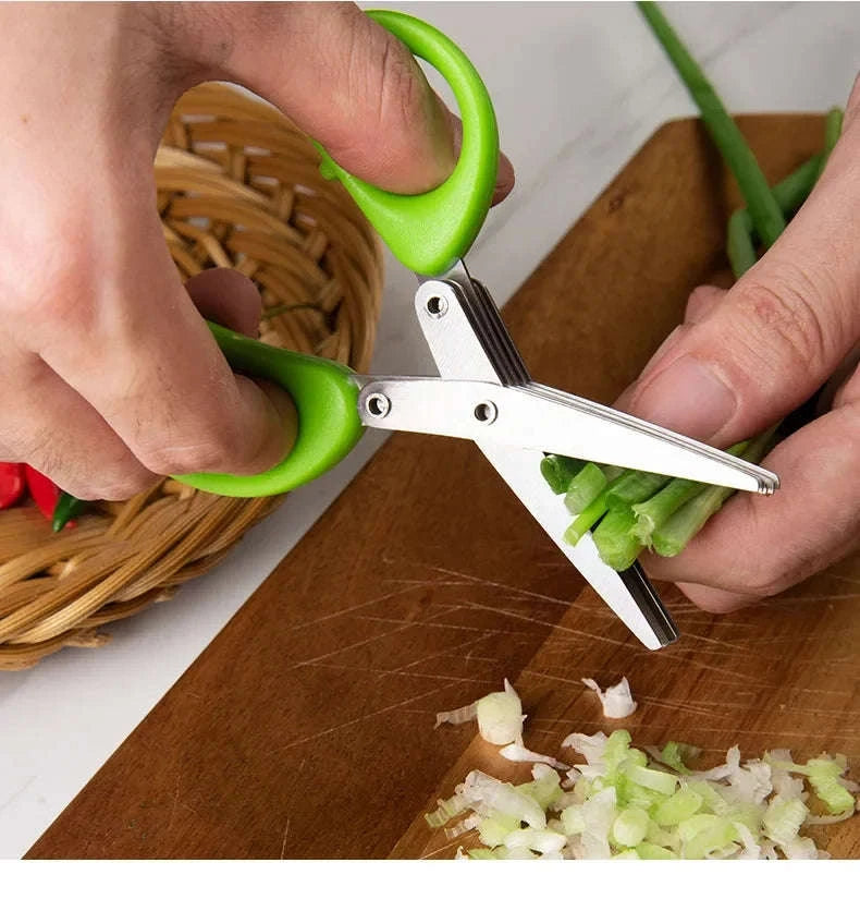Multi-Functional Stainless Steel Kitchen Scissors-5 Layers